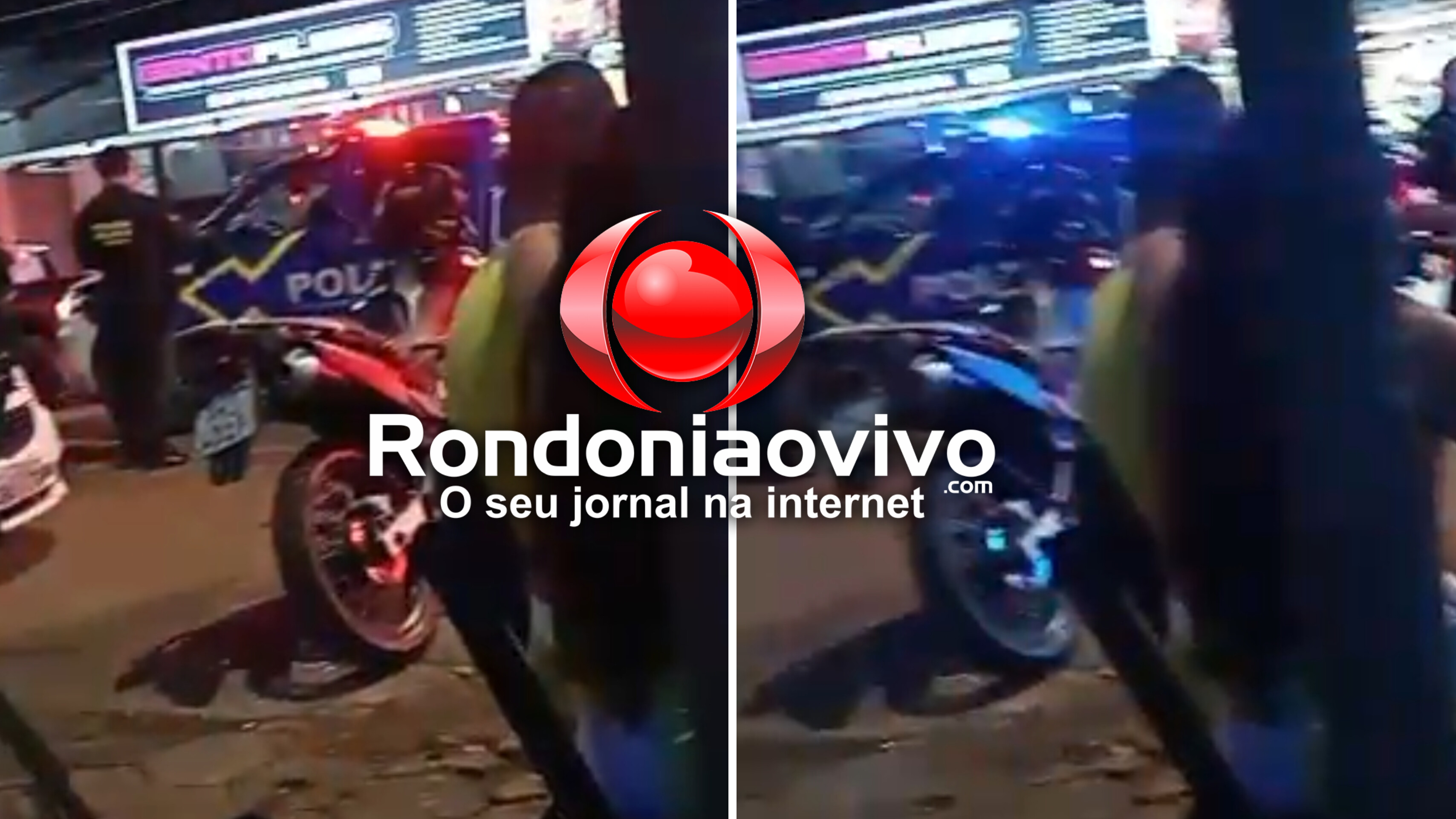 MANOBRA FRUSTRADA: Motociclista embriagado e sem CNH empina moto e bate em viatura da PM