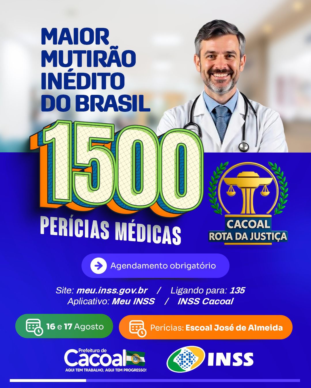 AGENDE JÁ: Mutirão do INSS em Cacoal atenderá milhares