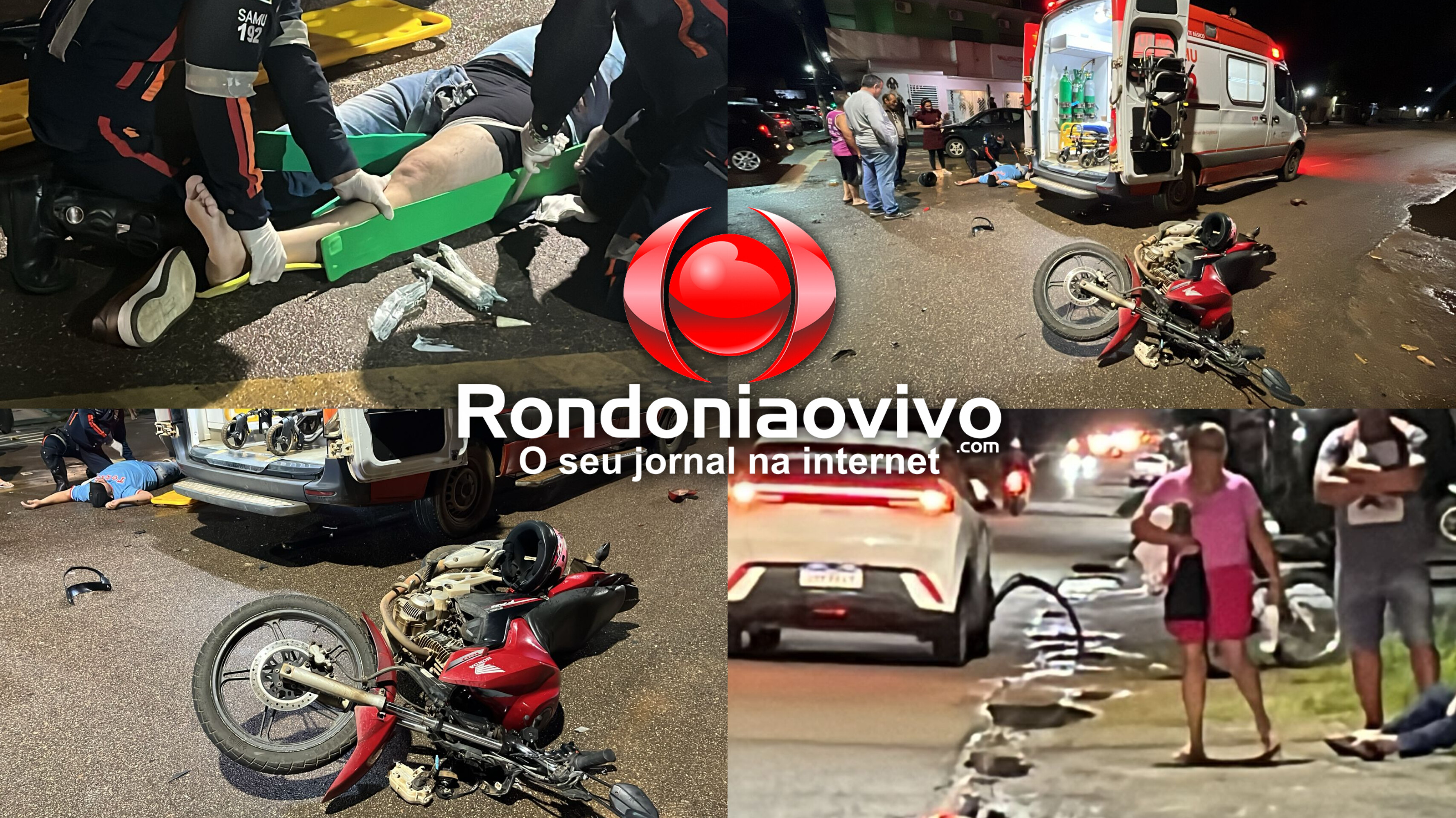 URGENTE: Motociclista sofre grave acidente após motorista avançar preferencial