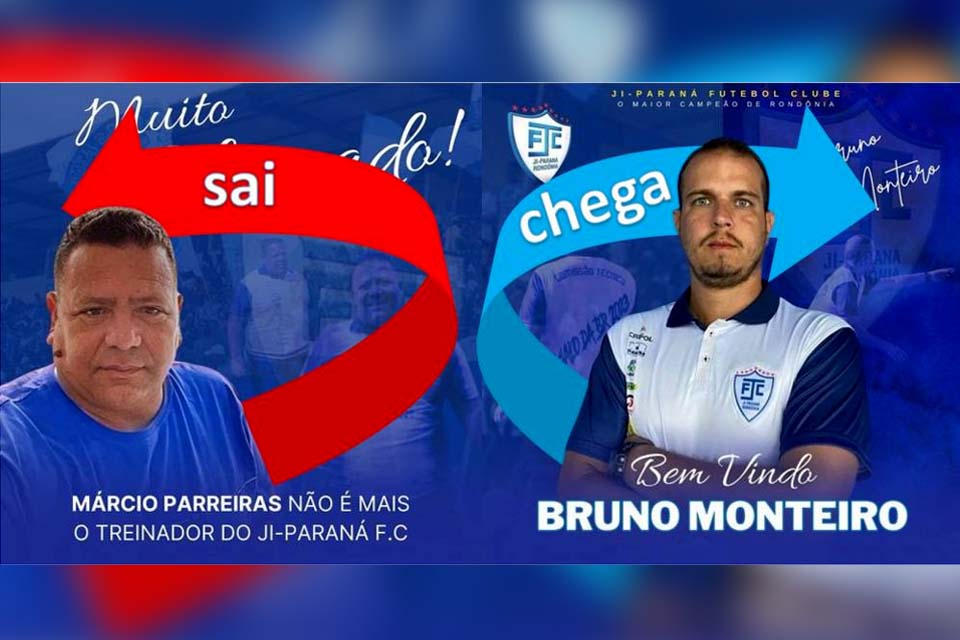 BASTIDORES: Marcio Parreiras deixa o Ji-Paraná e clube anuncia Bruno Monteiro 