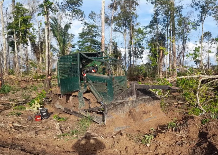 CRIMES AMBIENTAIS: BPA embarga área desmatada com mais de 70 campos em RO 