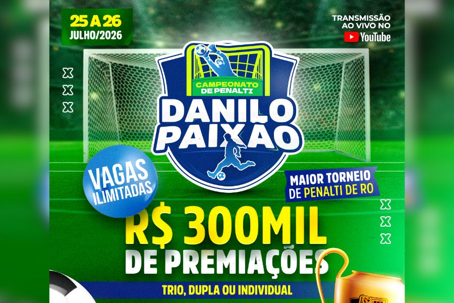 QUER ARRISCAR?: Porto Velho sediará torneio de pênaltis de Rondônia com R$ 300 mil em prêmios