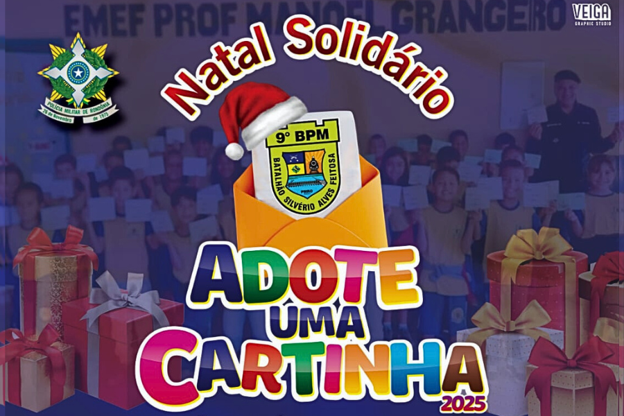 PROJETO DO 9º BPM: 'Adote Uma Cartinha' mobiliza para o Natal de crianças vulneráveis