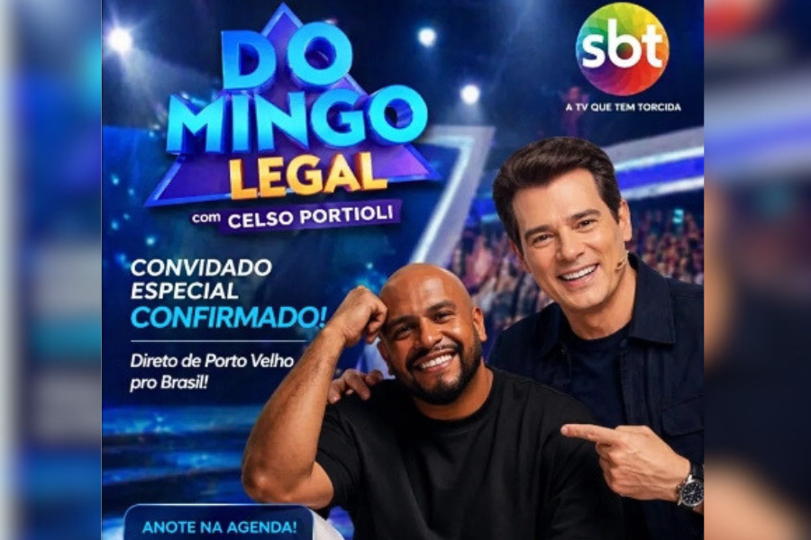 DE PORTO VELHO PARA O BRASIL: Tio Phill é convidado para o Domingo Legal e coloca RO no mapa do entretenimento