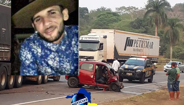 TRÁGICO: Peão de rodeio morre após batida frontal entre carro e carreta na BR-364