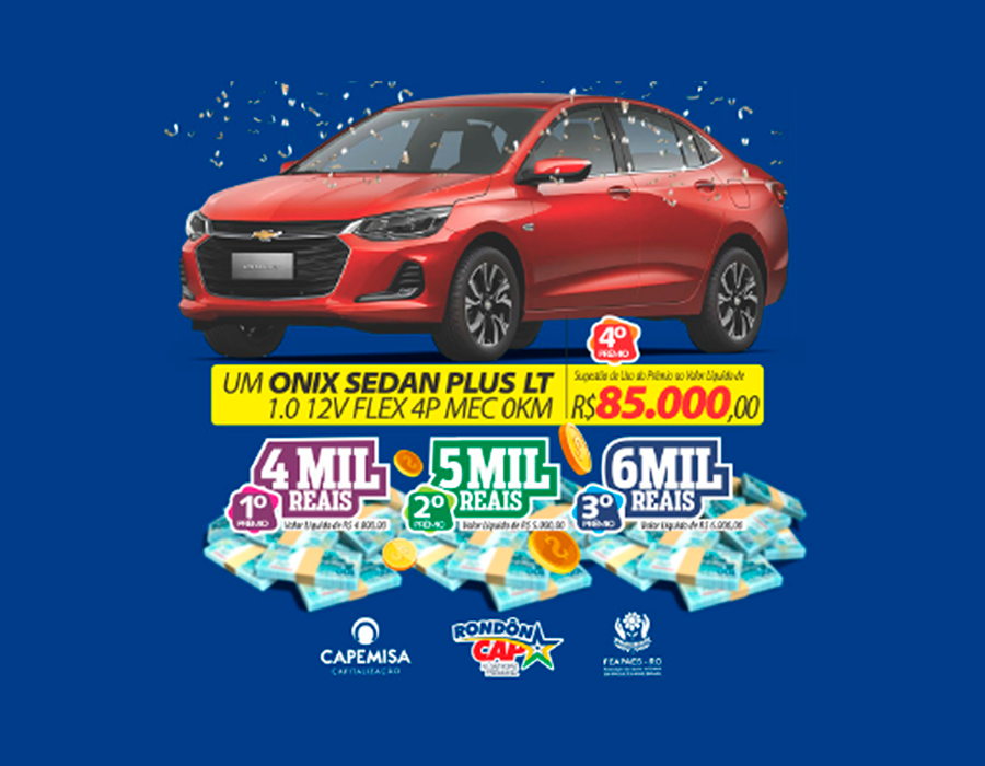 RONDONCAP: O Sedan mais vendido do brasil, 43 prêmios em dinheiro e título só 10 reais