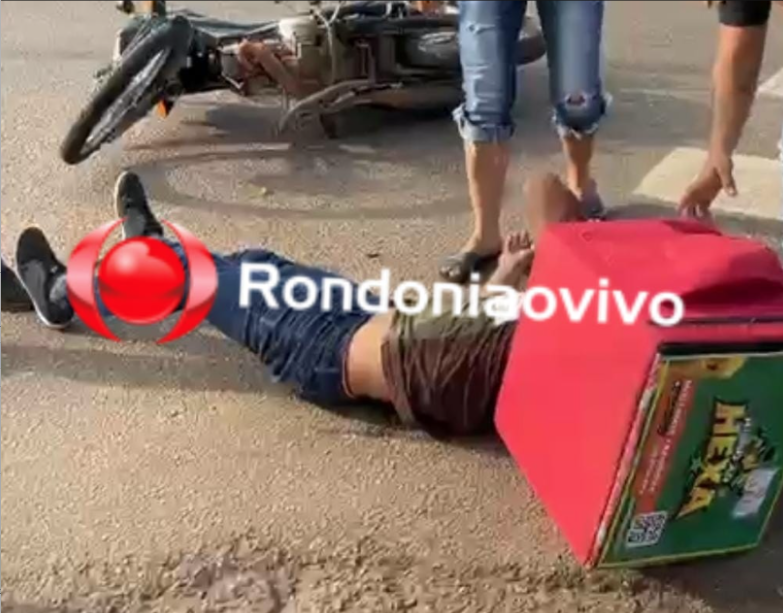 URGENTE: Motoboy passa mal e fica gravemente ferido após queda 