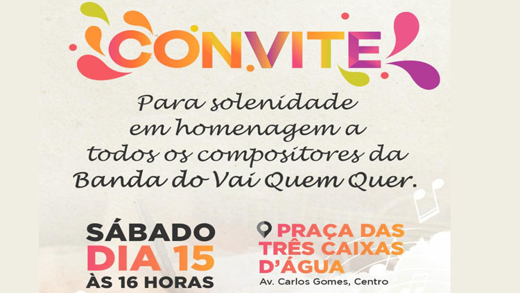 DIVERSÃO: Banda do Vai Quem Quer homenageia seus compositores neste sábado