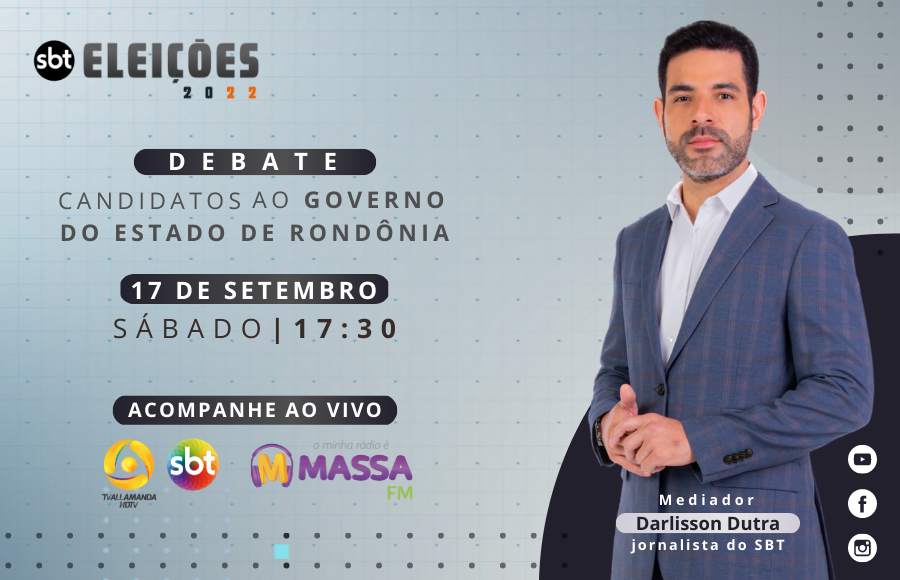 CONFRONTO: TV Allamanda e Rádio Massa FM farão debate entre candidatos ao Governo de RO