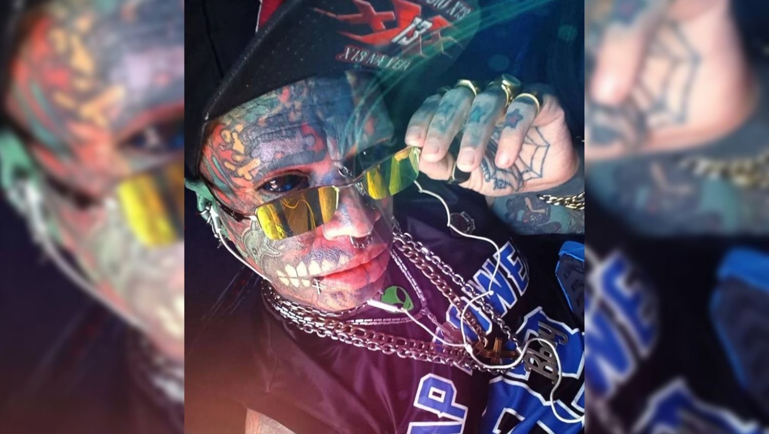 CORAJOSO:  Homem tem mais de 1000 tatuagens e 98% do corpo coberto por desenhos