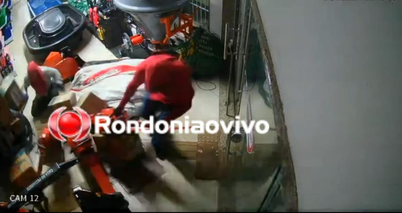 VÍDEO: Criminosos furtam 13 motosserras na Casa do Pecuarista em Porto Velho