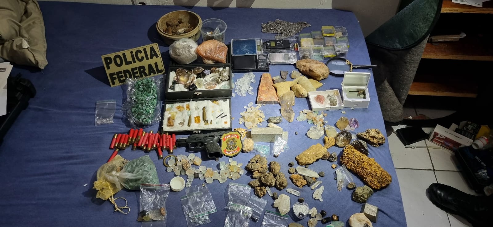 VERTEX: PF realiza operação contra o comércio ilegal de pedras preciosas 
