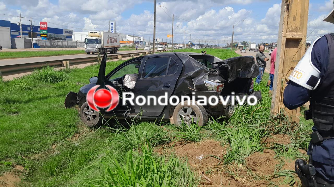 COLISÃO: Forte batida envolvendo táxi de Humaitá é registrada na BR-364