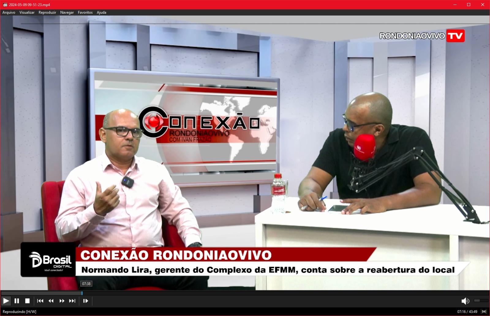 CONEXÃO RONDONIAOVIVO:   Normando Lira, gerente do Complexo da EFMM, fala sobre a reabertura do local