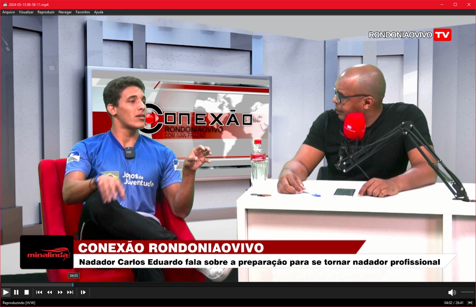 CONEXÃO RONDONIAOVIVO: Nadador Carlos Eduardo fala sobre a preparação para se tornar nadador profissional