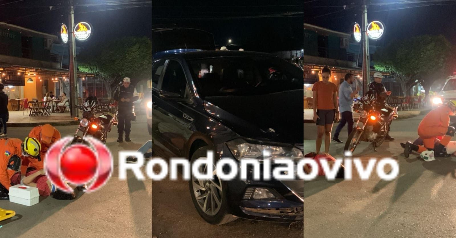 NA RAFAEL: Casal sofre acidente após motorista de Polo avançar cruzamento 