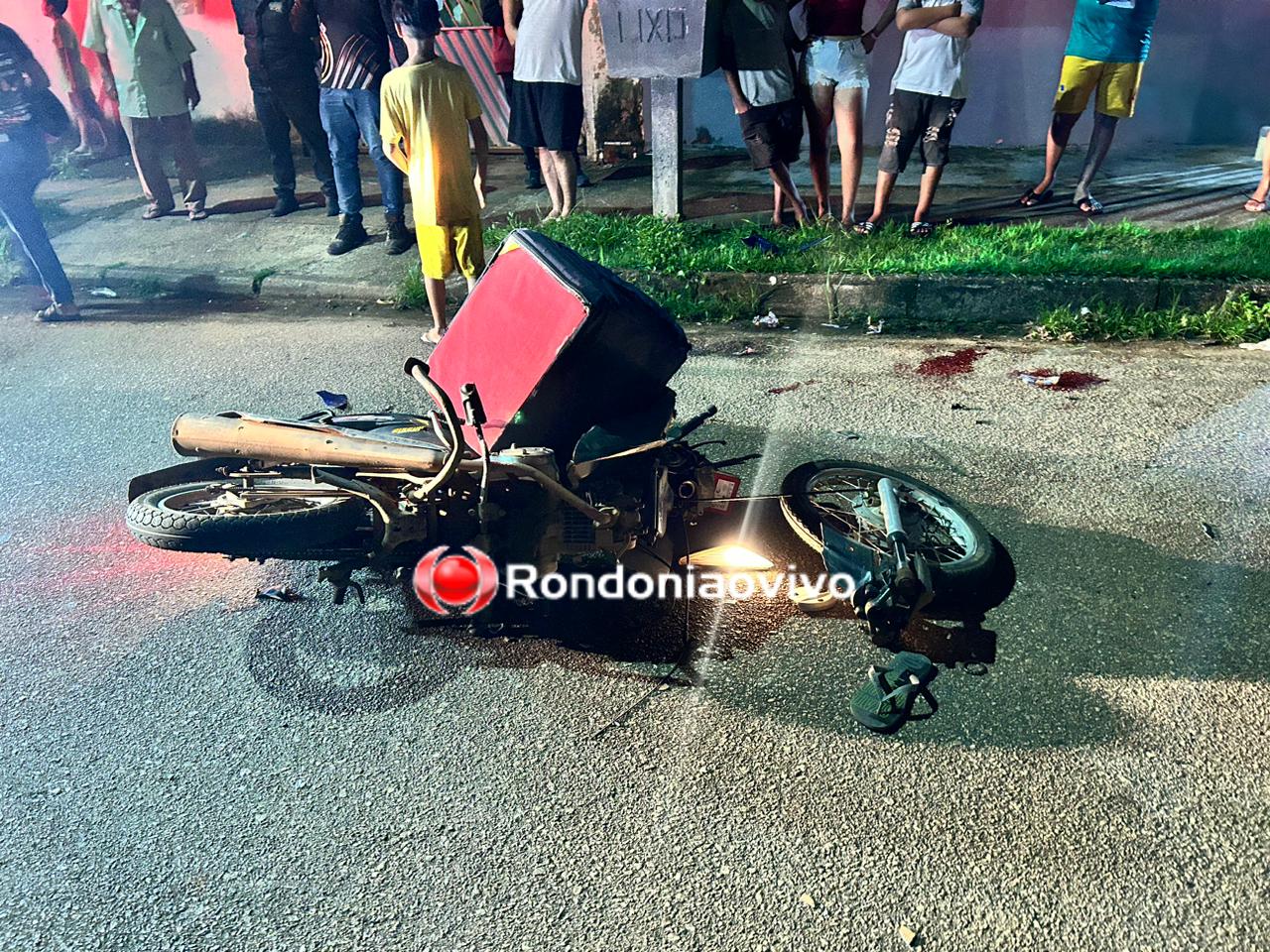 FRONTAL: Colisão entre motos deixa dois em estado gravíssimo