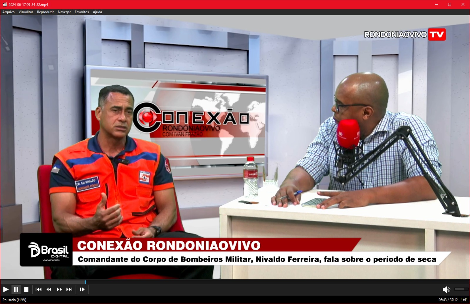 CONEXÃO RONDONIAOVIVO:  Comandante do Corpo de Bombeiros, Cel. Nivaldo Ferreira, alerta sobre incêndios