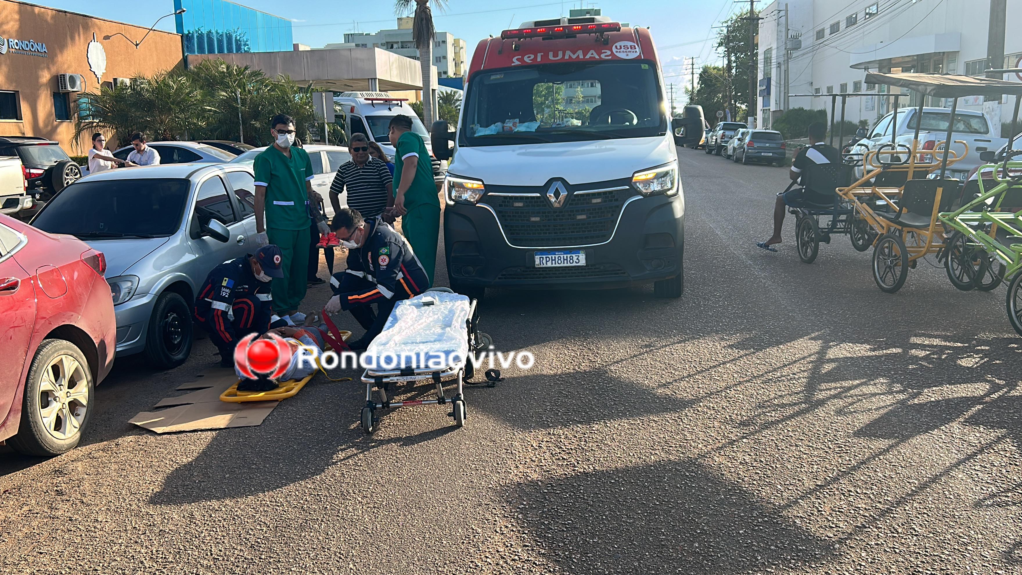 VÍDEO: Mulher fica ferida após acidente entre três veículos