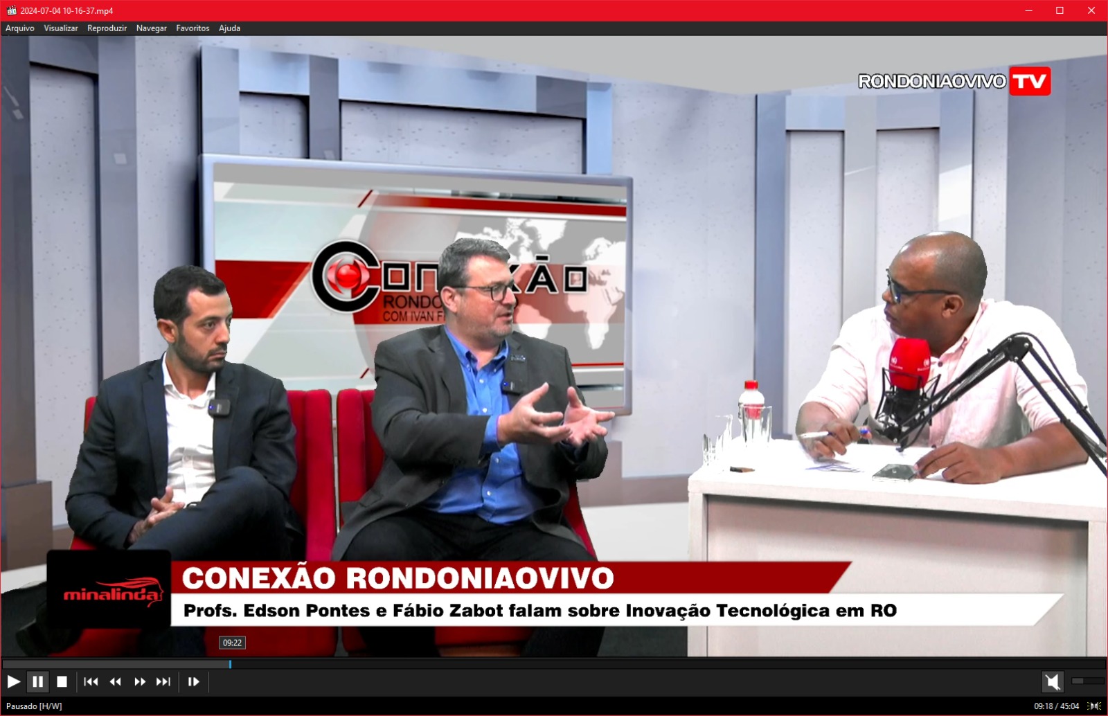 CONEXÃO RONDONIAOVIVO: Profs. Edson Pontes Pinto e Fábio Zabot falam sobre Inovação Tecnológica em RO