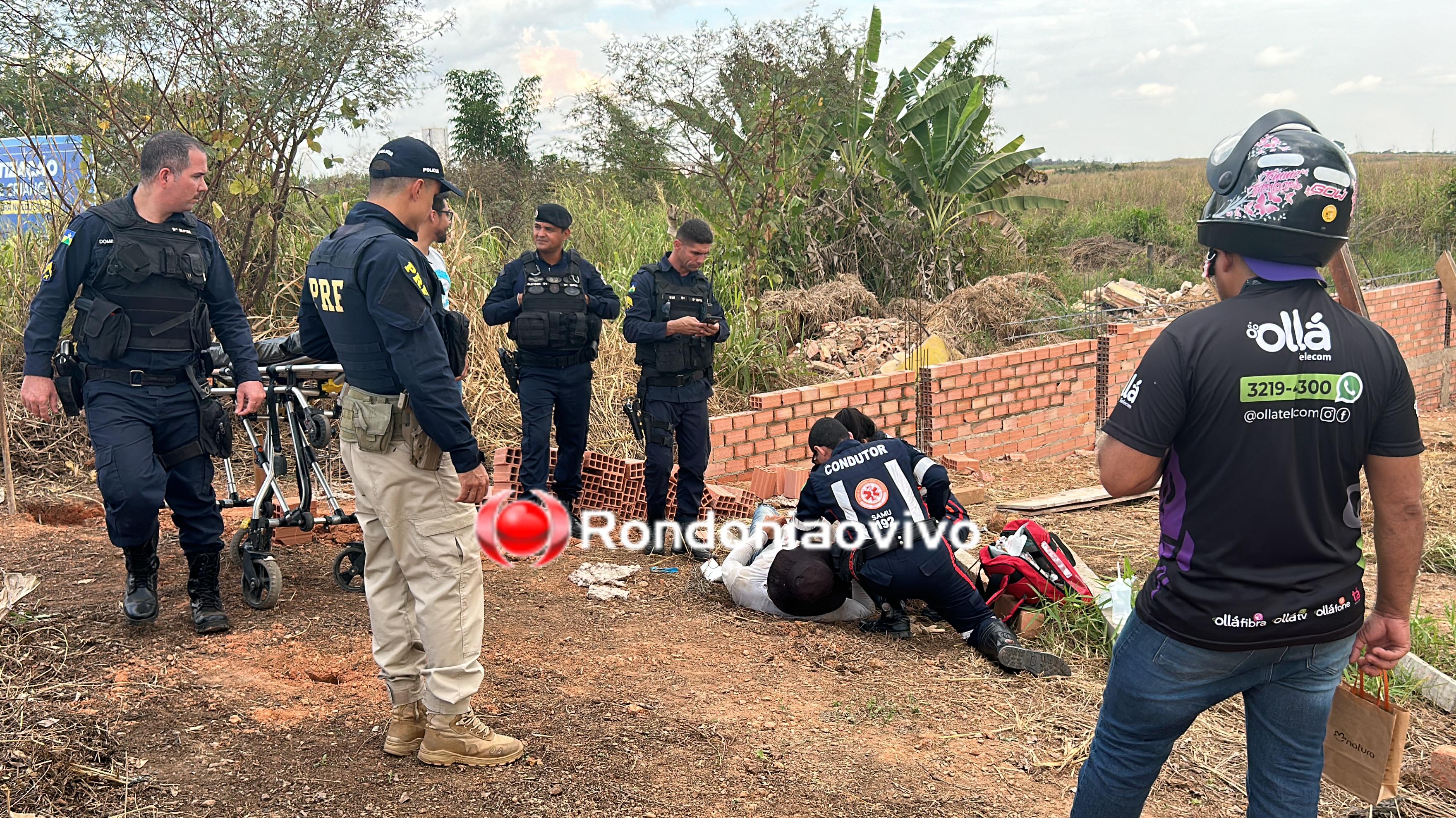 APENADO: Ajudante de pedreiro é alvejado a tiros enquanto trabalhava em obra 