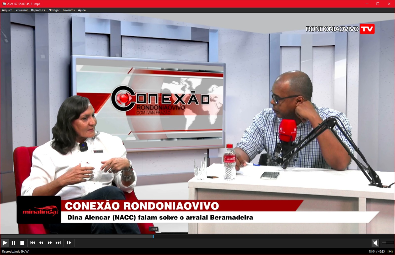 CONEXÃO RONDONIAOVIVO: Dina Alencar, do NACC, chama para a barraca do núcleo no arraial Beramadeira