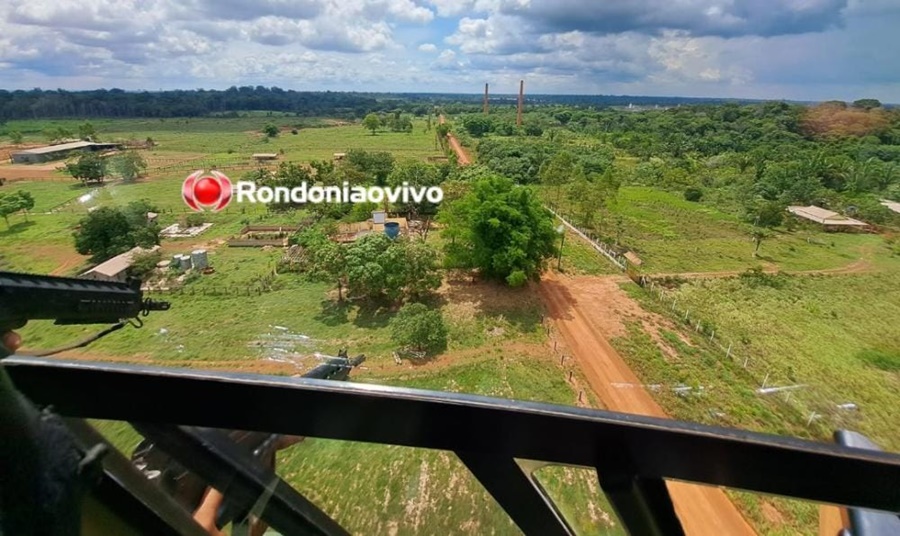 VÍDEO:  Helicóptero do NOA intercepta apenados que fugiram de presídio 