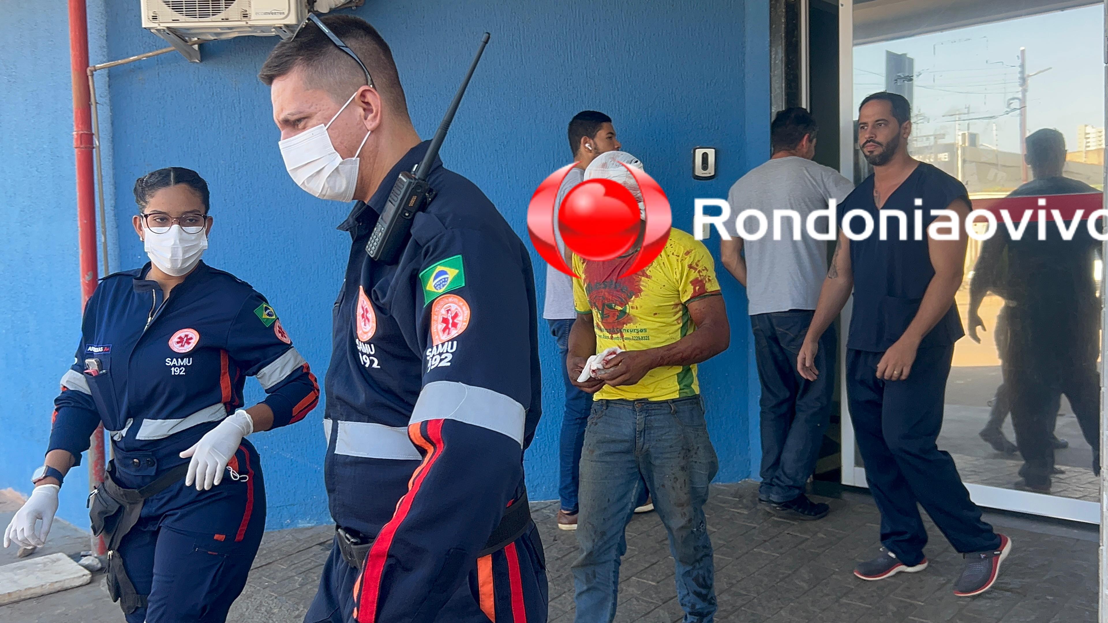 NO ROSTO: Homem sofre tentativa de homicídio na região Central