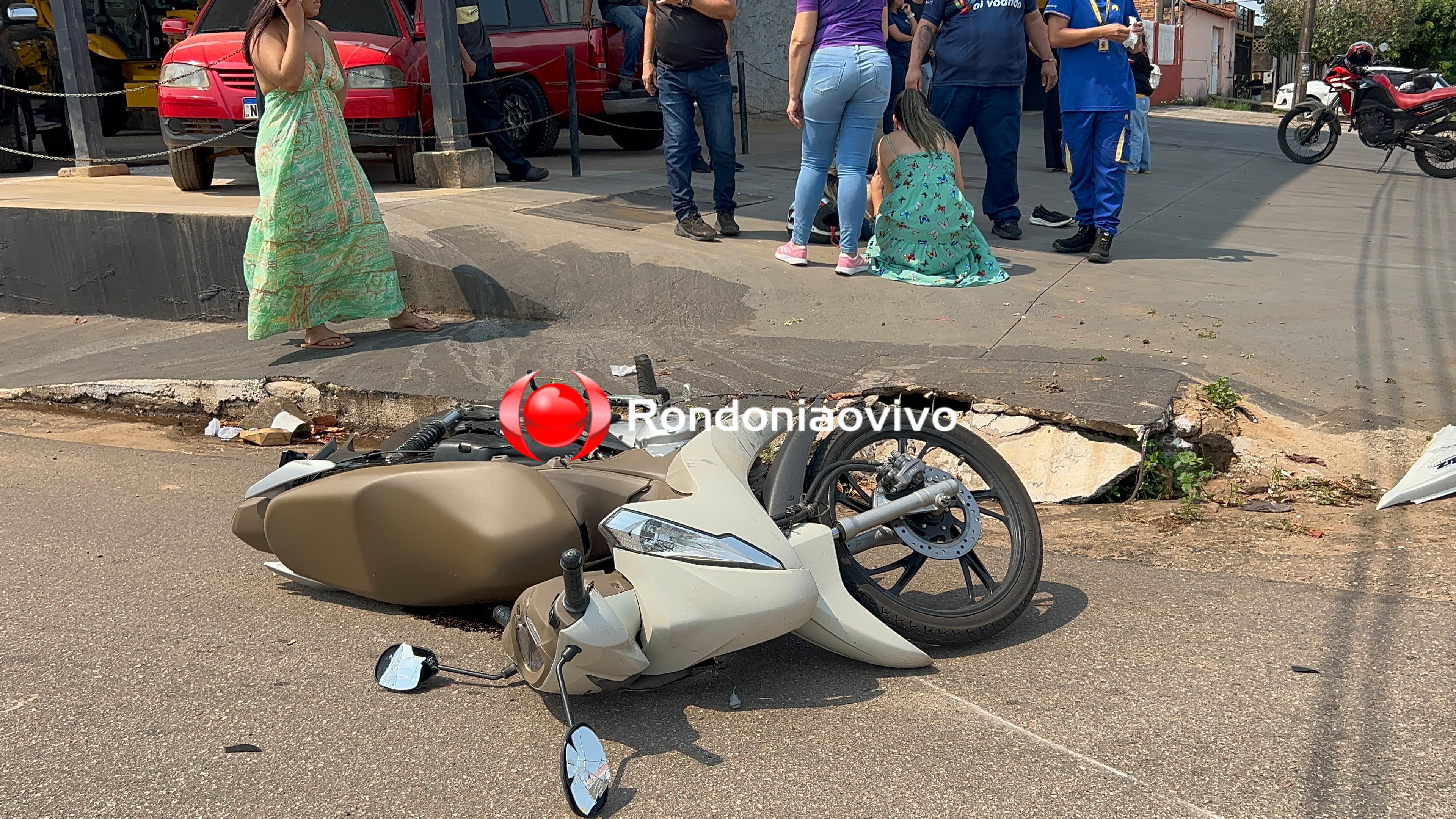 VÍDEO: Mulher vai parar em calçada ao ser atropelada por caminhão
