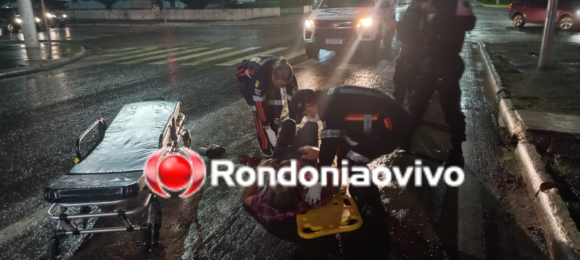 ATINGIDO EM CHEIO: Idoso quebra a perna em atropelamento na Jorge Teixeira 