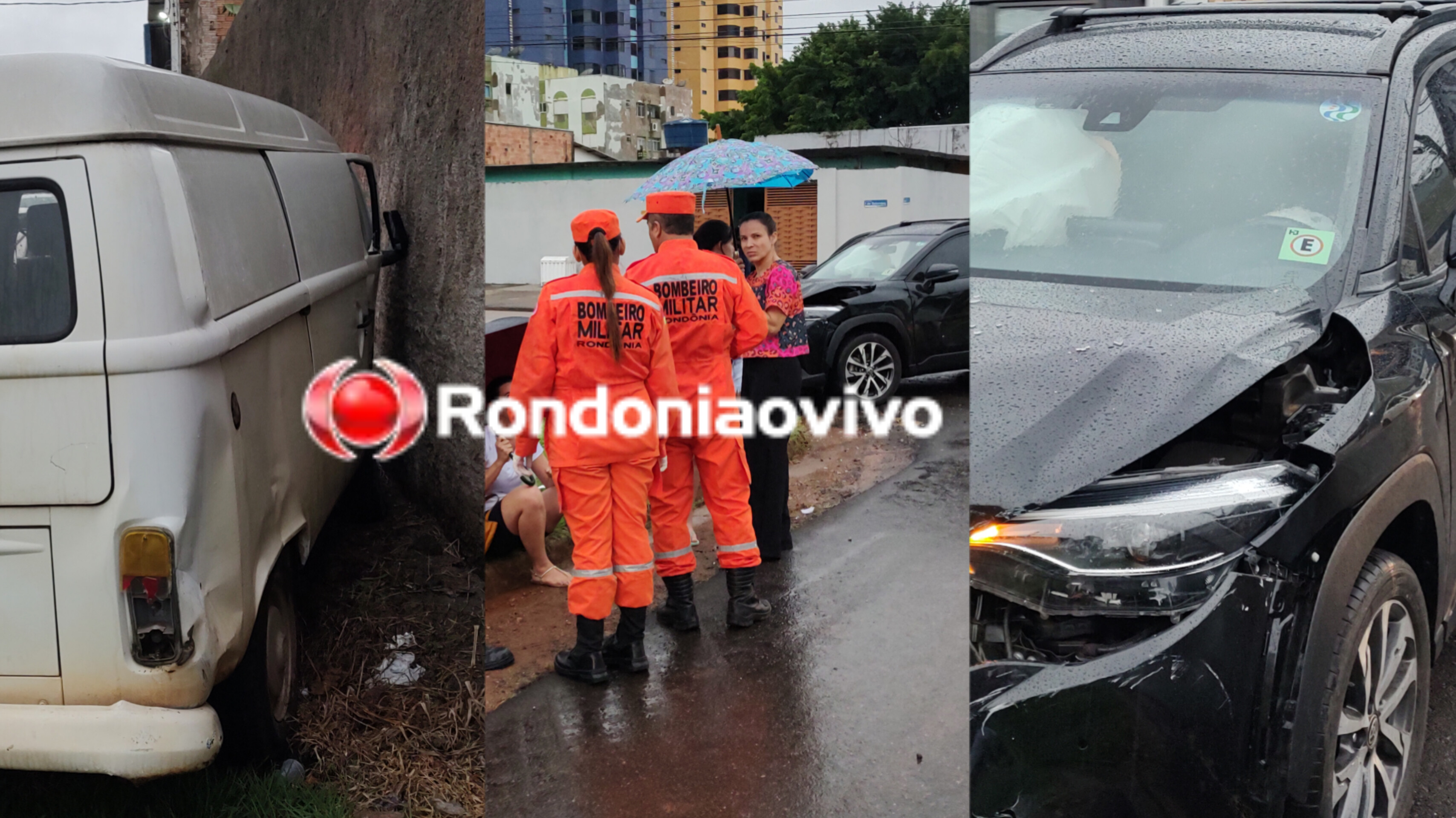 IMPRUDÊNCIA: Grave batida entre  Corolla e Kombi deixa dois feridos na 7 de Setembro