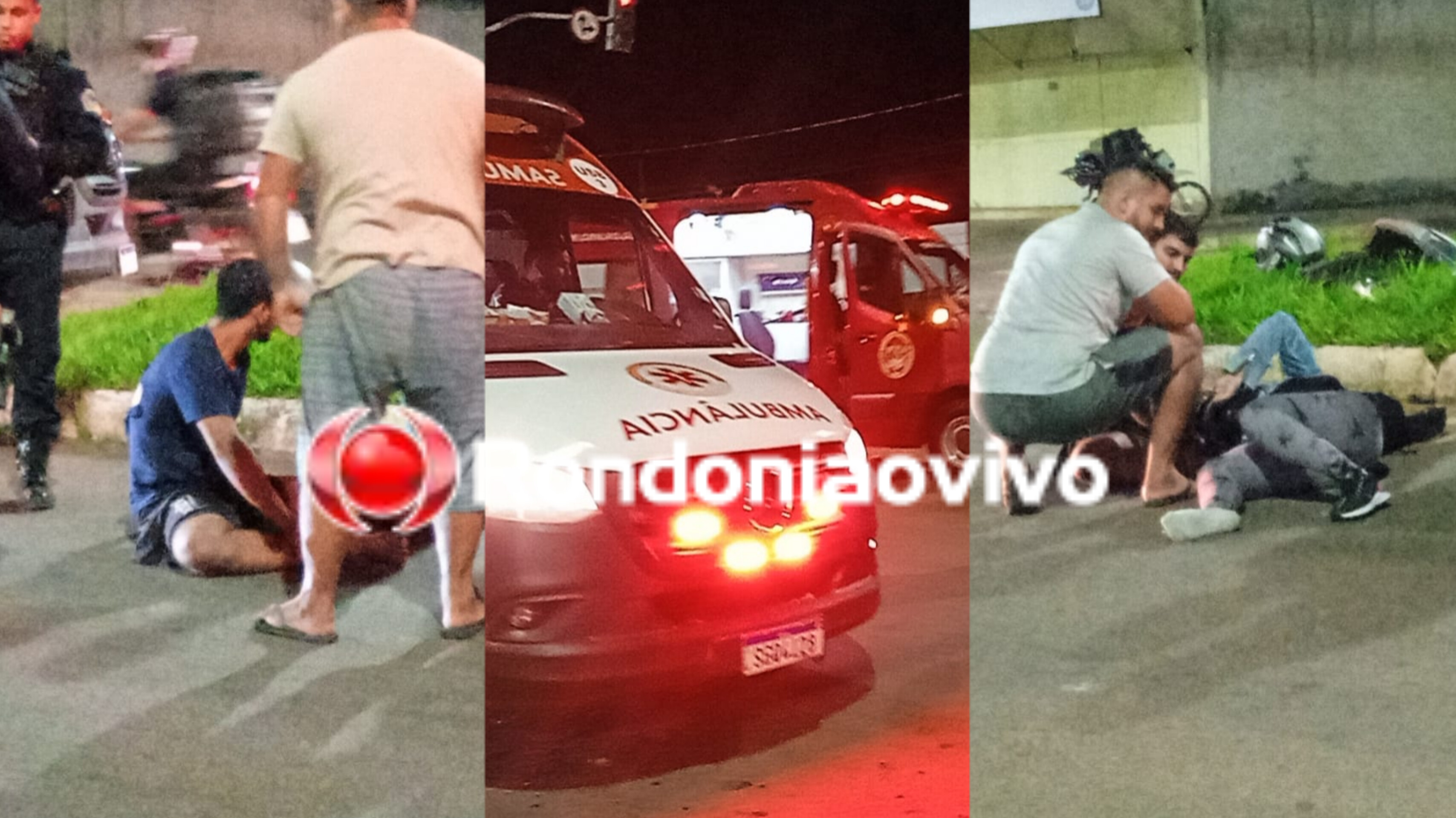 TRÂNSITO: Atropelamento em semáforo deixa casal com fraturas na Avenida Guaporé 