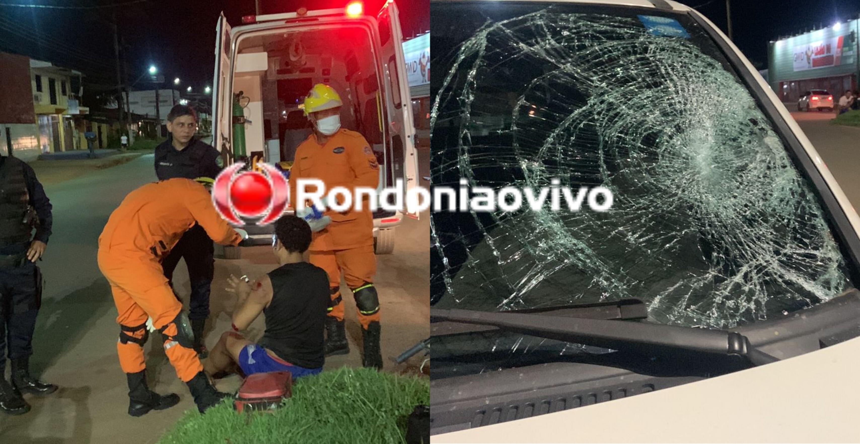 LESÕES NA CABEÇA: Atropelamento na Rio de Janeiro deixa ciclista ferido no canteiro central 