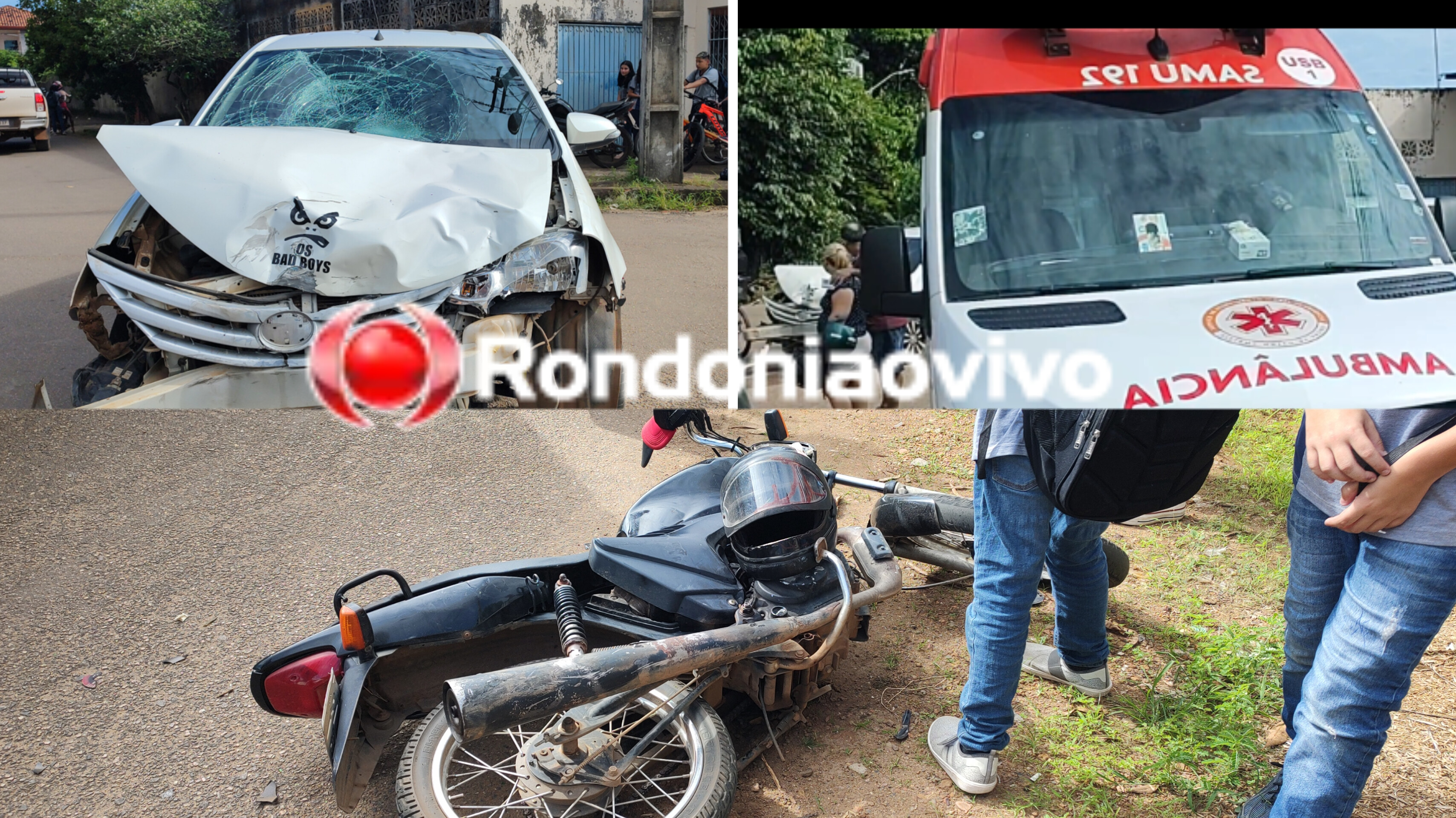 AVANÇOU: Motociclista tem pé dilacerado após grave acidente