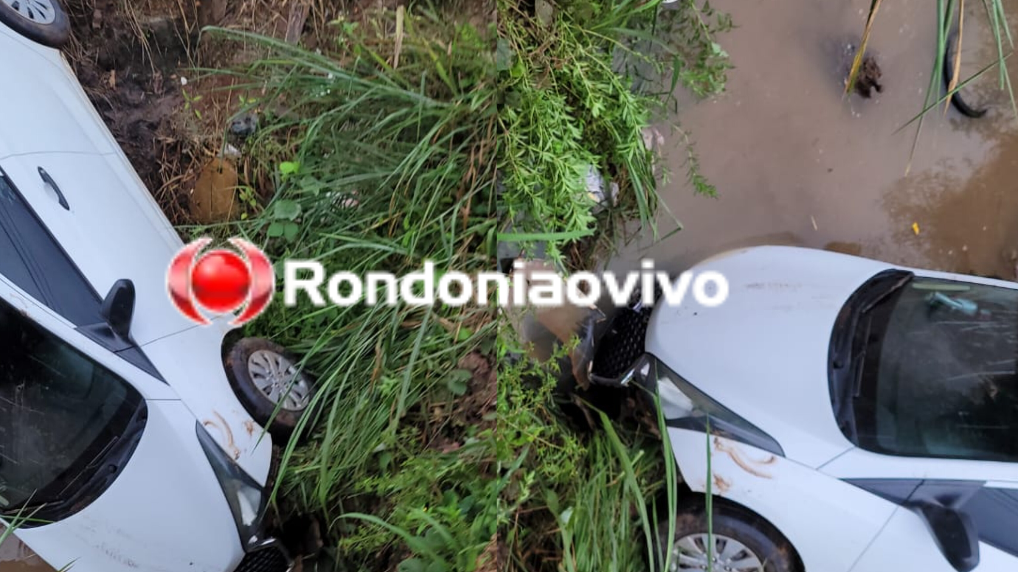 DESPENCOU: HB20 ocupado por três pessoas cai em córrego na zona Leste 