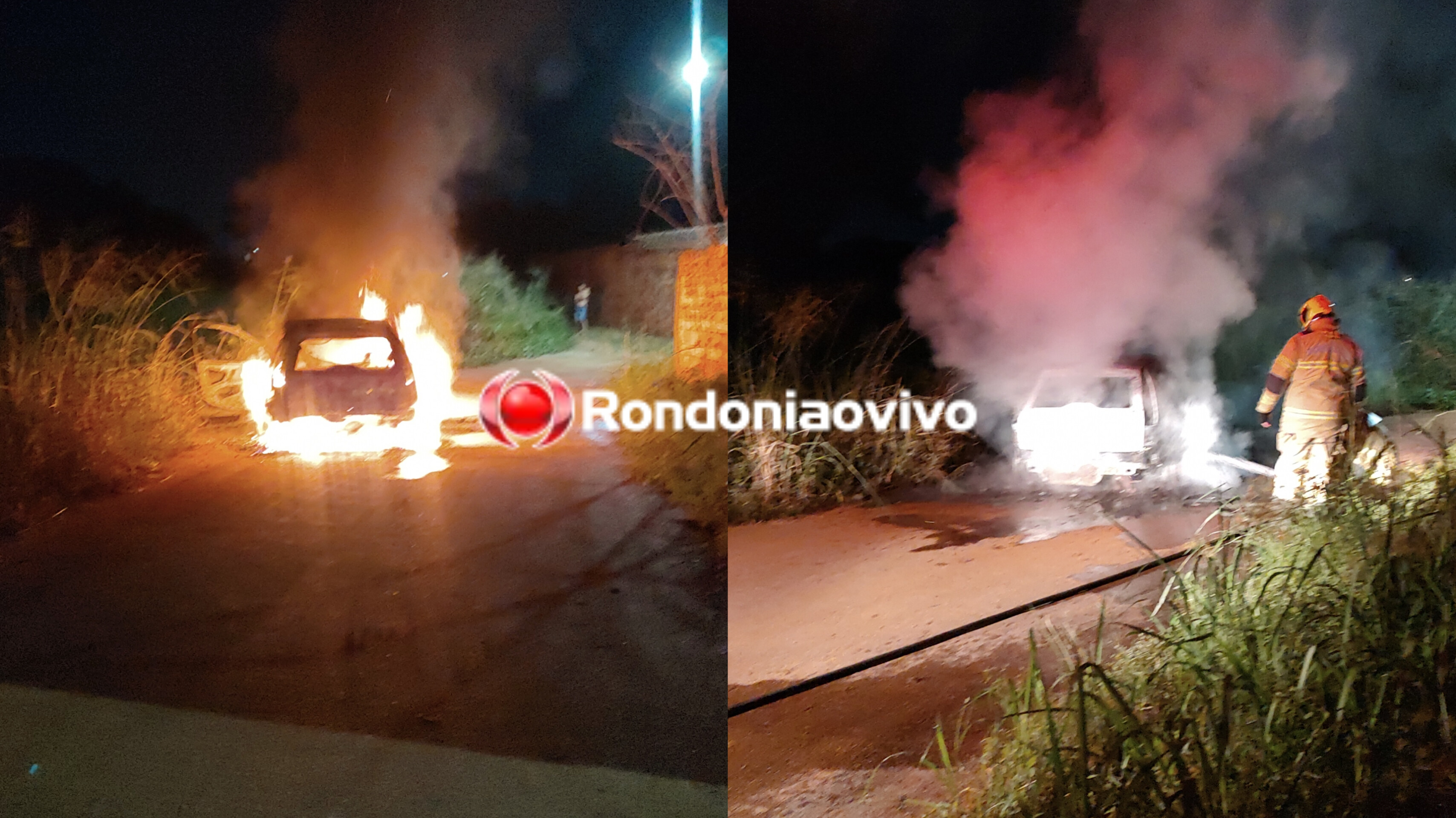 URGENTE: Carro é completamente destruído por incêndio na capital 