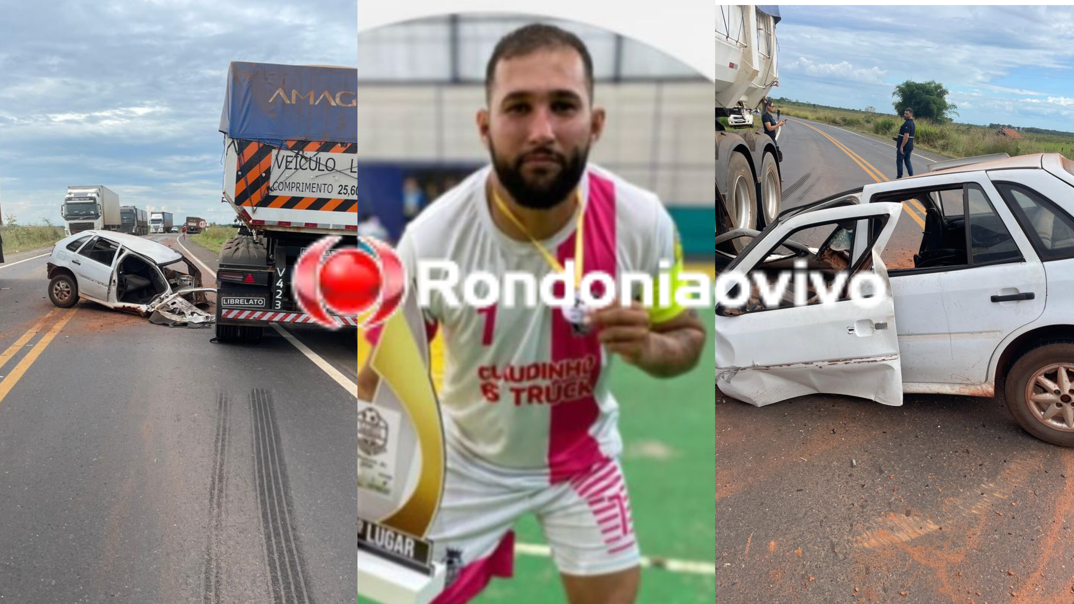 TRÁGICO: Acidente entre carreta e Gol deixa um morto e outro ferido na BR-364