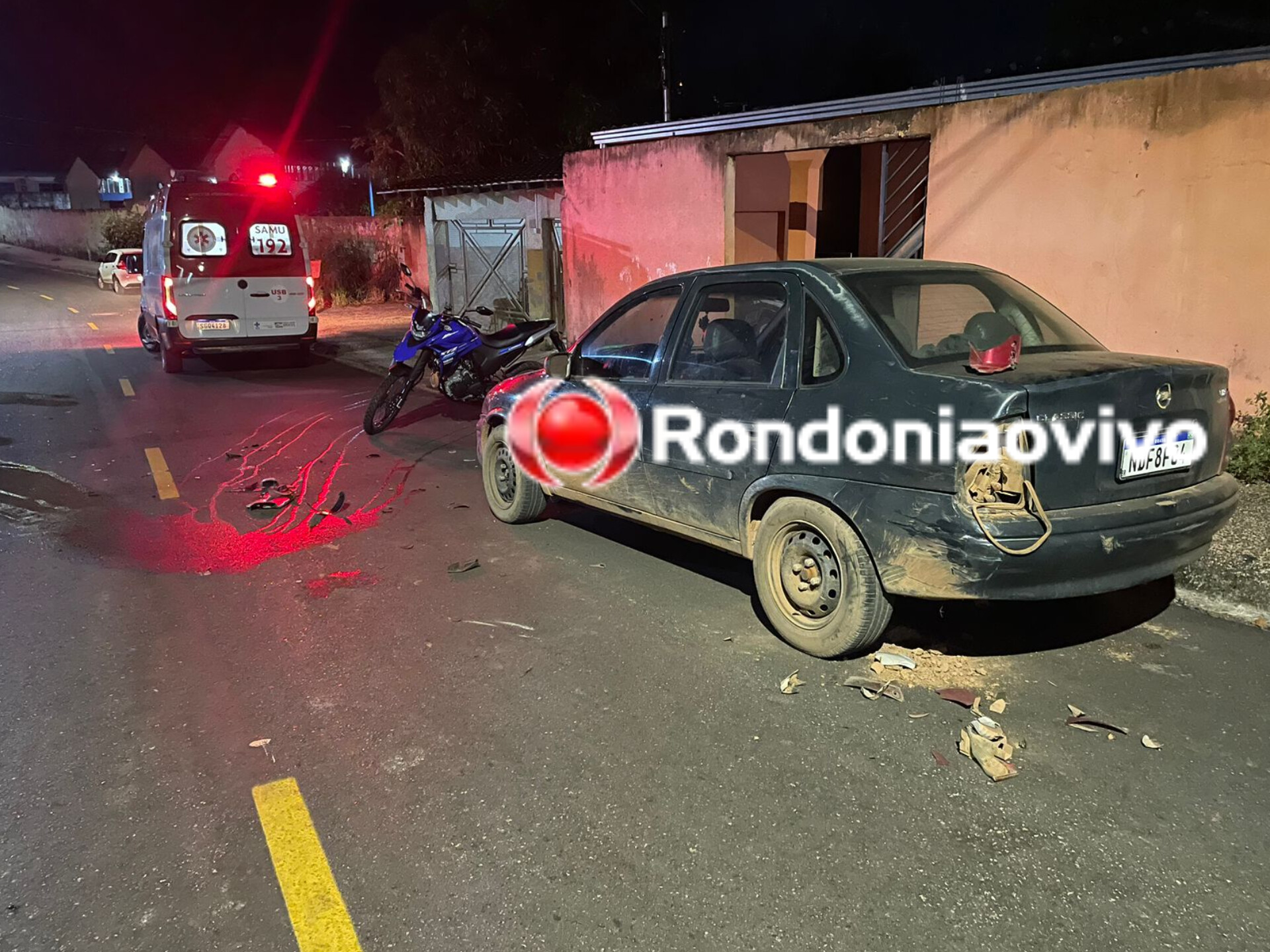 ZONA NORTE: Motociclista com criança na garupa bate contra carro parado na Rua do IML