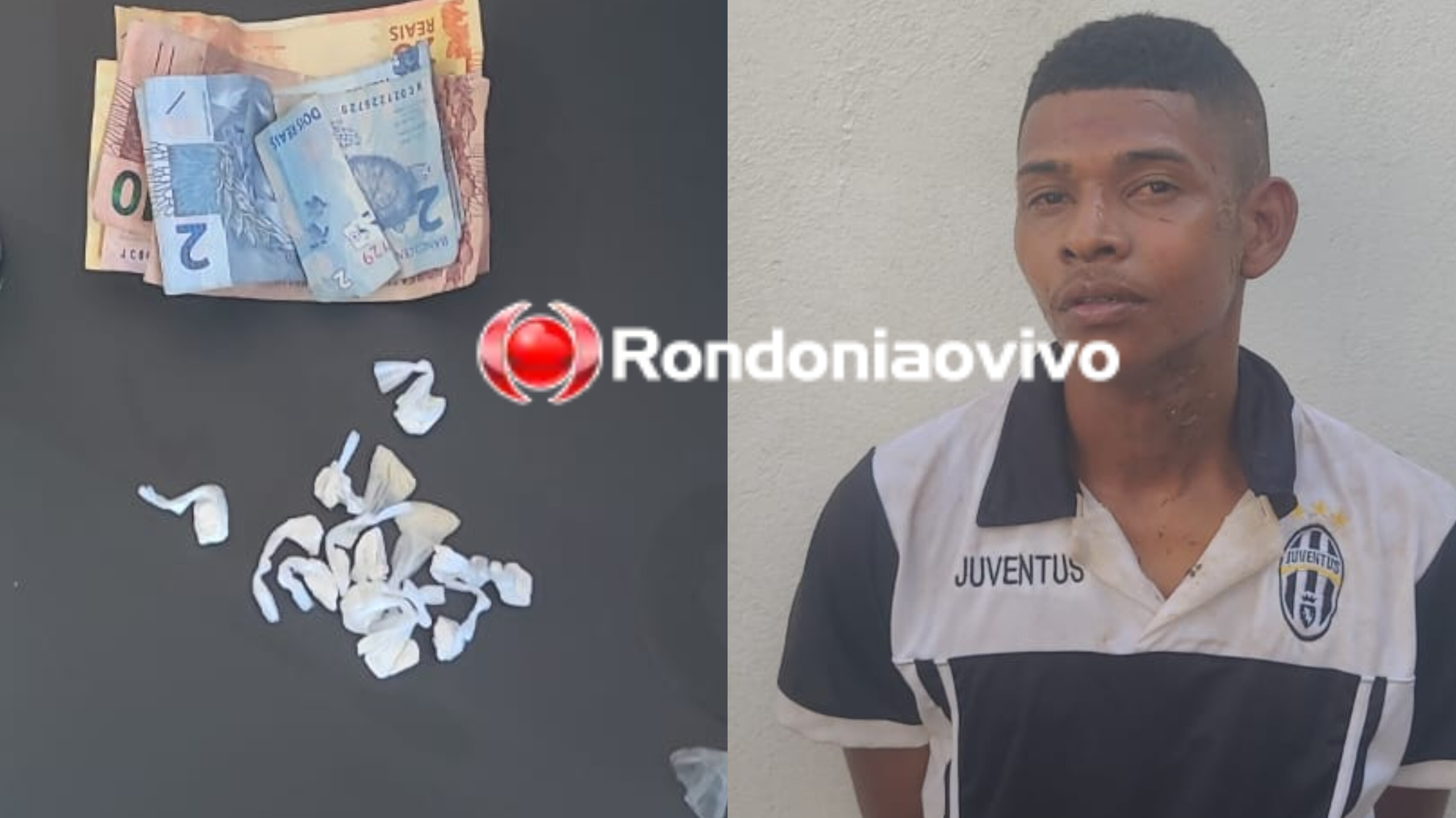 NA CAVALGADA: Traficante tenta escapar, morde policial, mas é preso com várias porções de drogas 