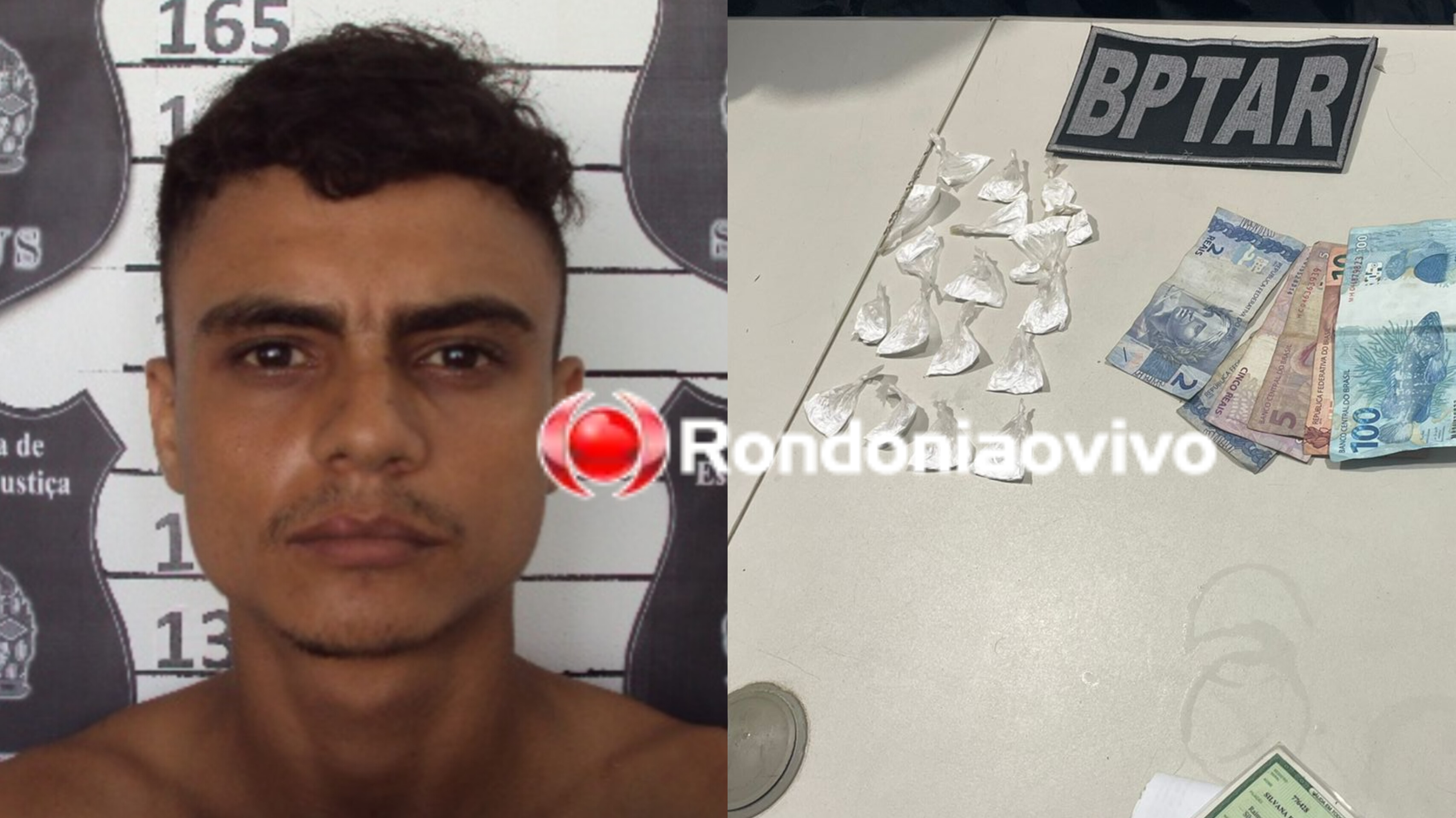 REINCIDÊNCIA: BPTAR prende traficante com várias porções de cocaína no Cuniã 