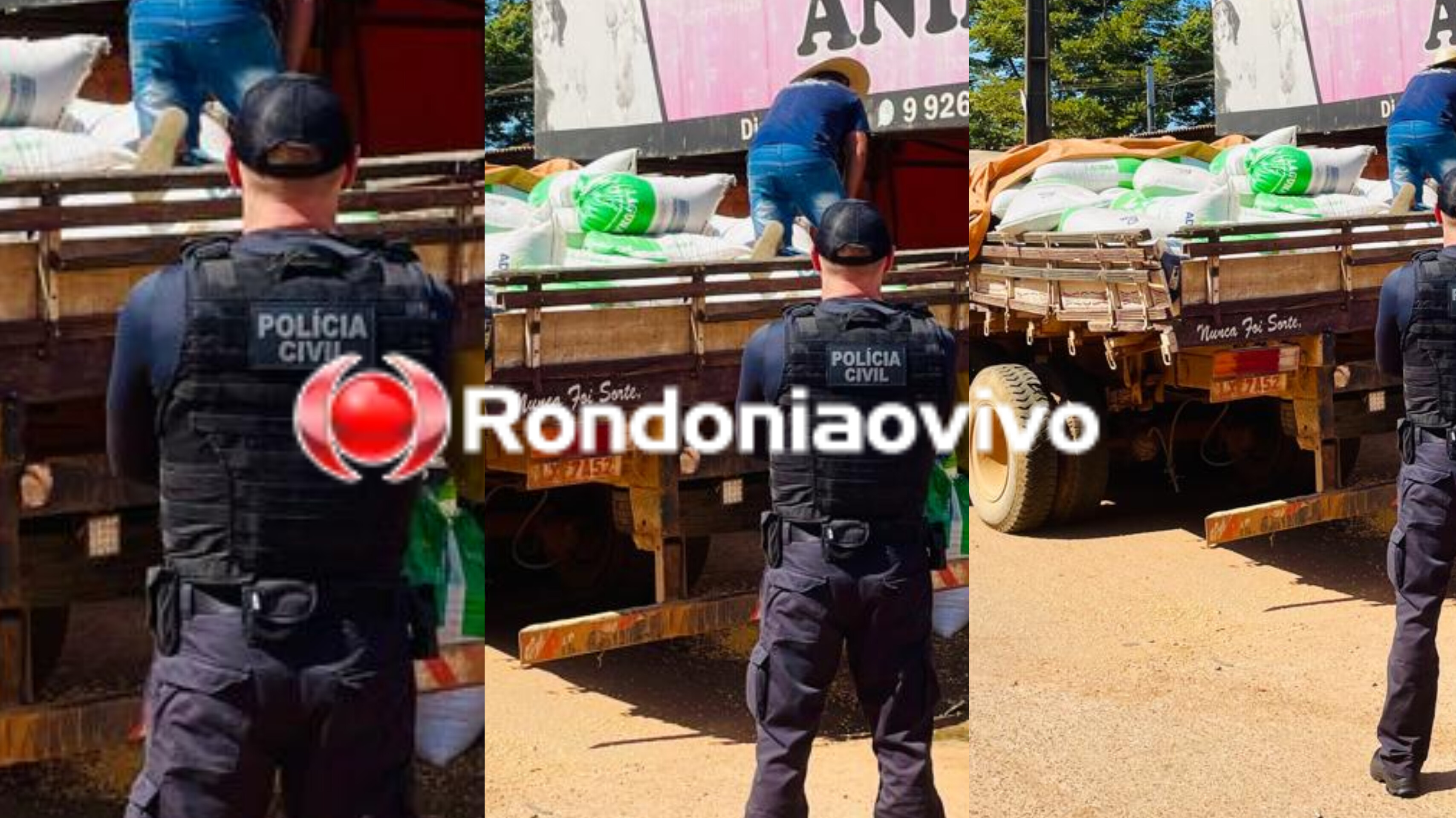 250 SACAS: Patrimônio prende empresário e mais duas pessoas com carga de milho furtada no Madeira 