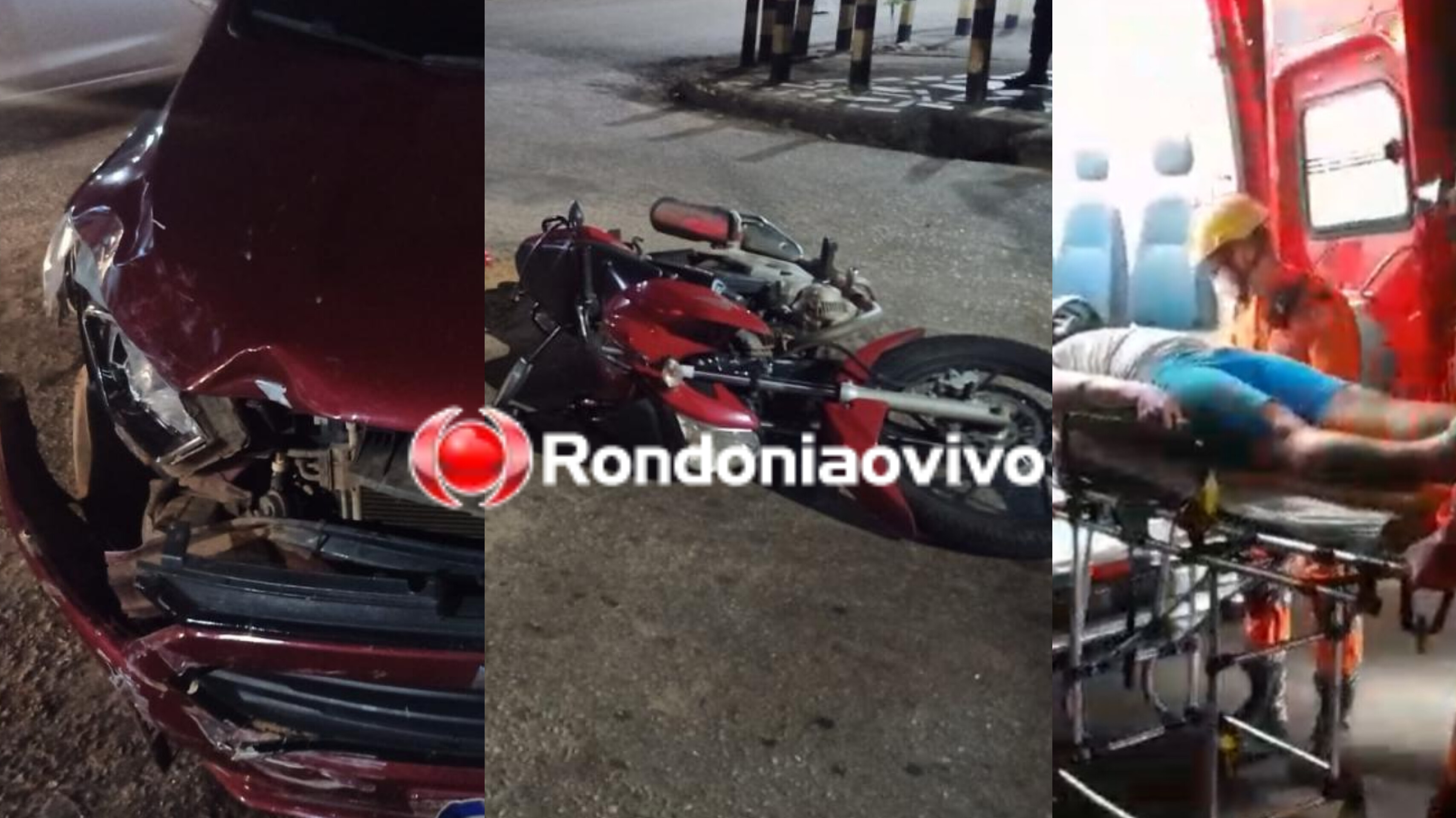 ATINGIDOS EM CHEIO: Técnica de enfermagem e homem sofrem acidente após motorista cruzar preferencial 