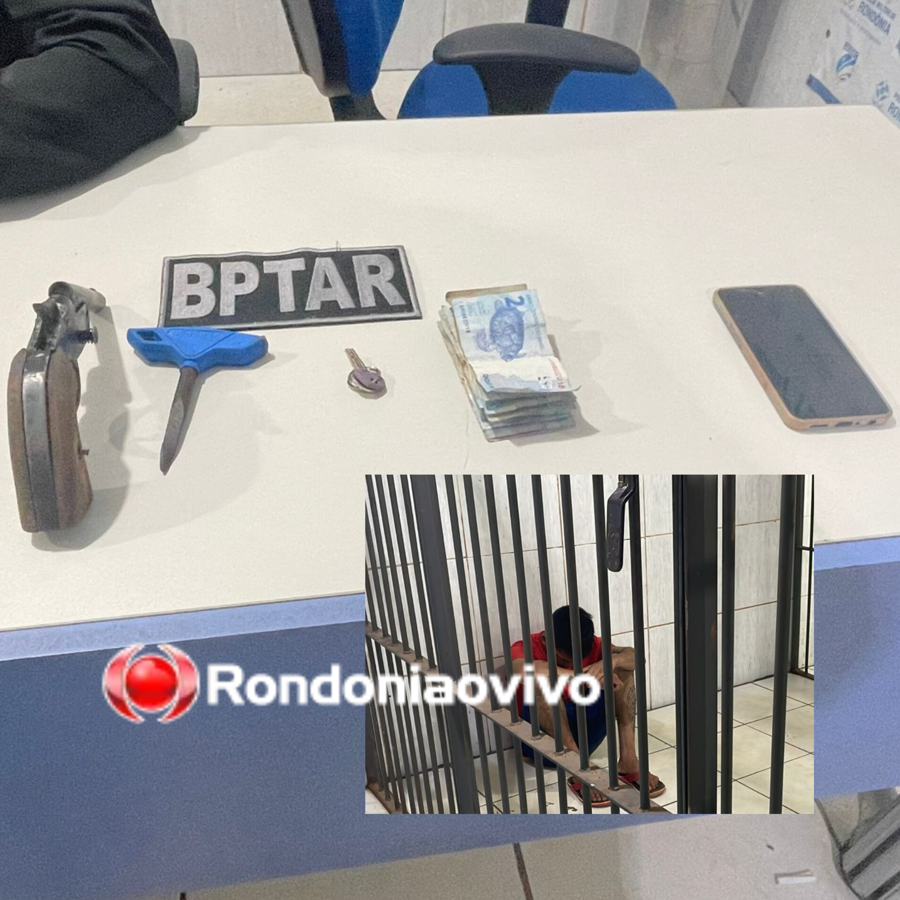 AÇÃO DO BPTAR: Mulher e homem são presos com arma e moto furtada 