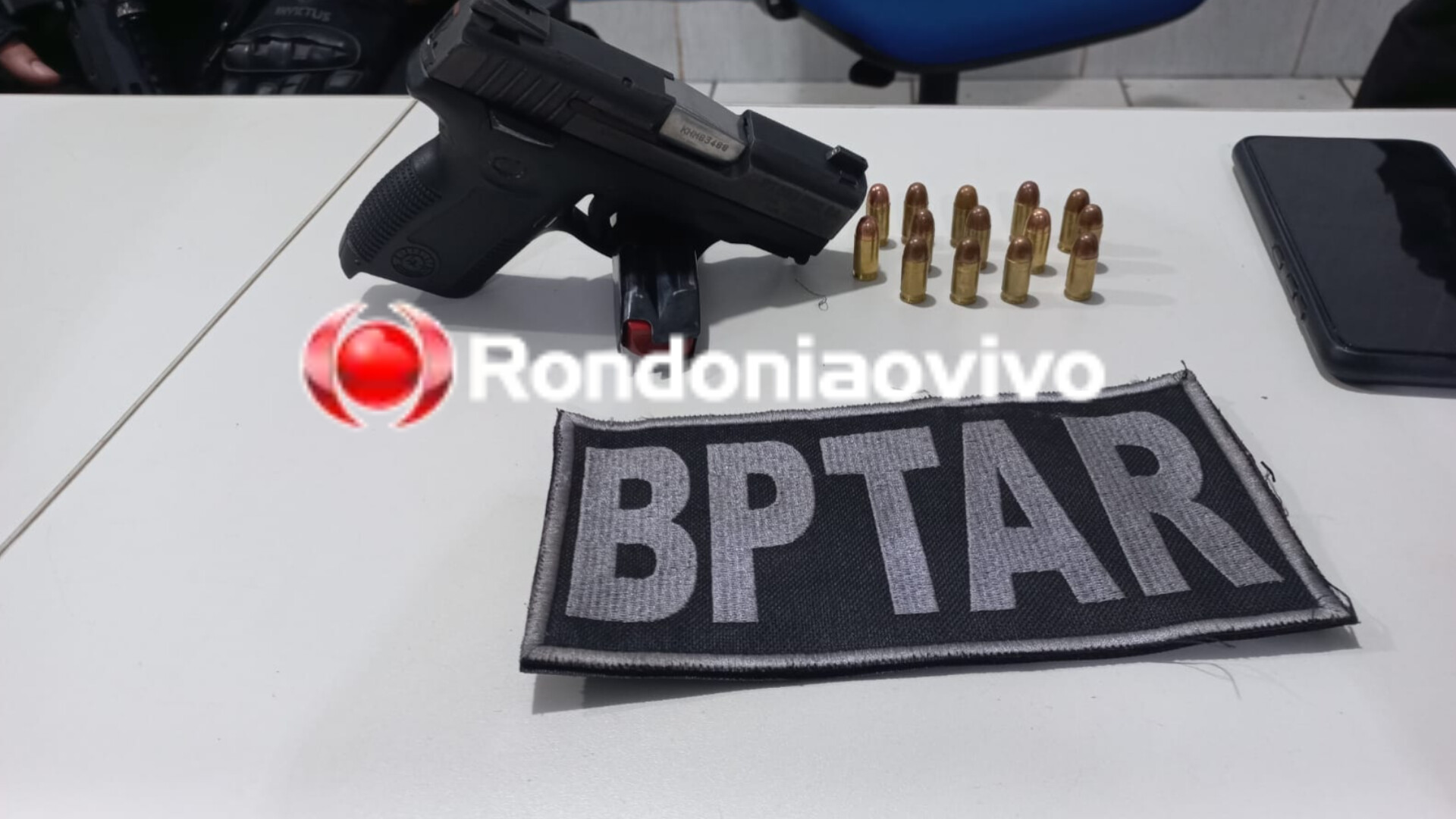 BPTAR PEGOU: 'Saimon do CV' é preso com pistola e diz que era para se defender de grupo rival