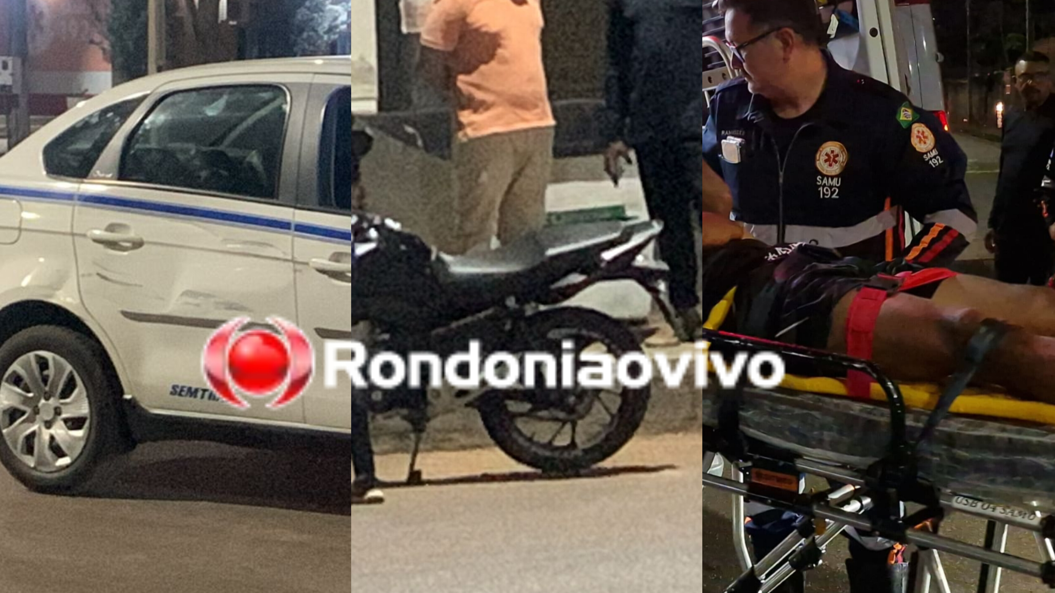 INVADIU: Taxista provoca acidente com motociclista na frente do SAMU 