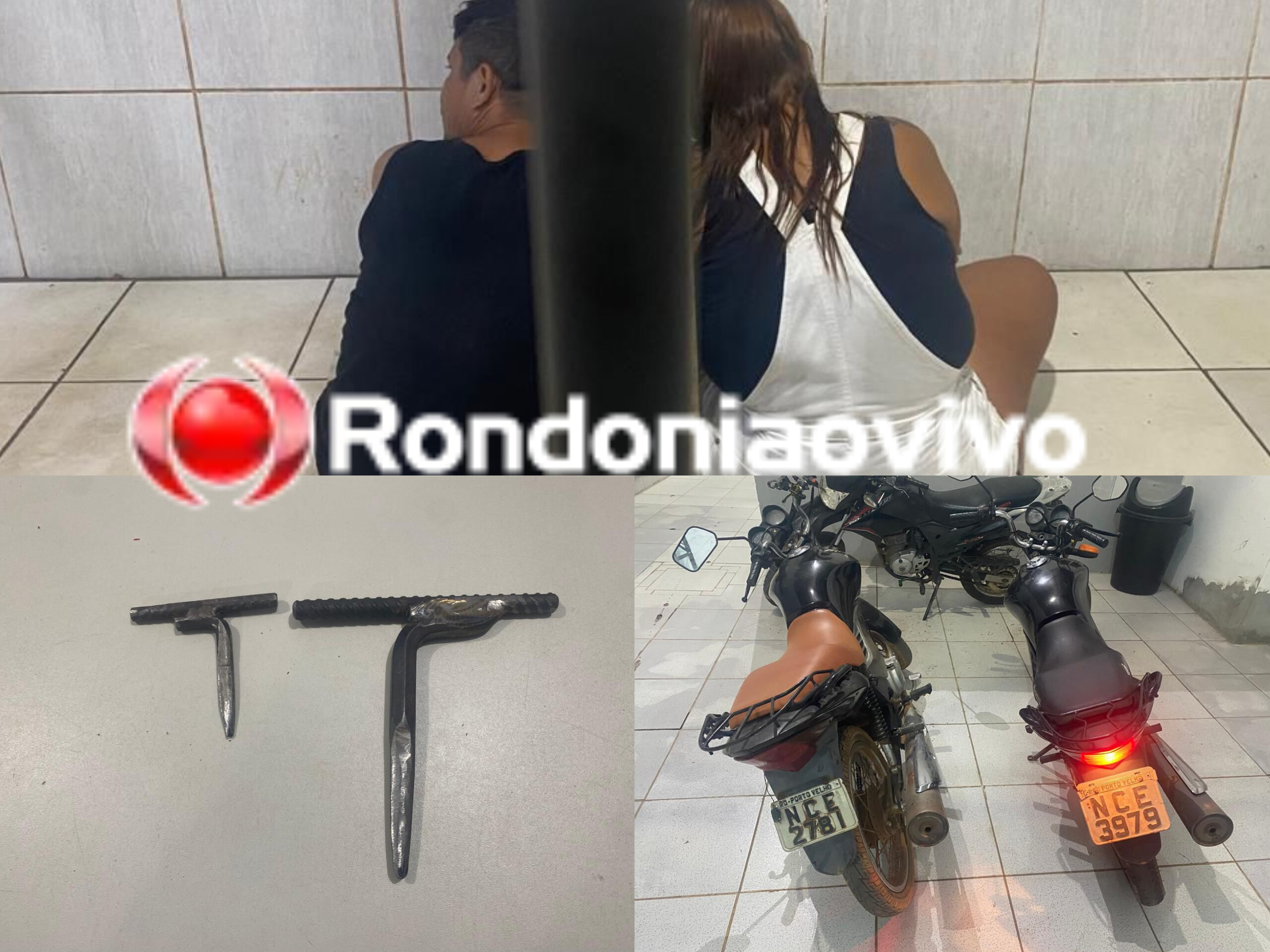 UNIDOS NO CRIME: Casal é preso na zona Leste após furtar duas motocicletas no Centro 