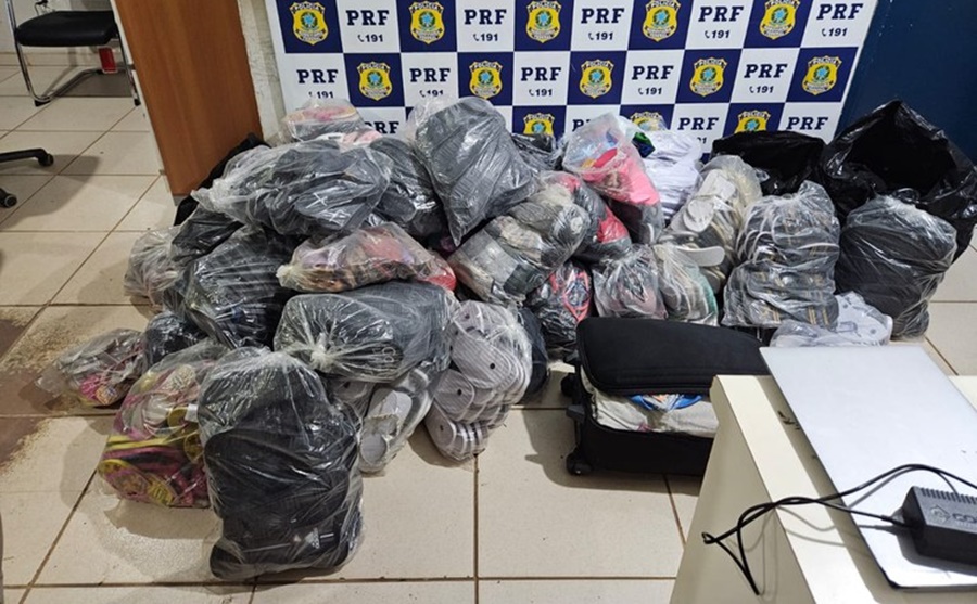 PIRATARIA: PRF realiza apreensão de produtos falsificados em Ariquemes