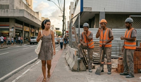 'Ô LÁ EM CASA': Após dias escutando cantadas de pedreiros, mulher aciona PM