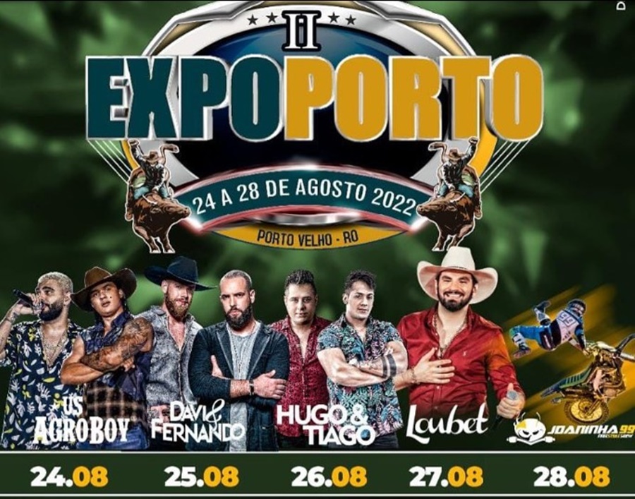 EVENTO: Feira Expoporto 2022 começa nesta quarta (24) com o show dos Us Agroboys