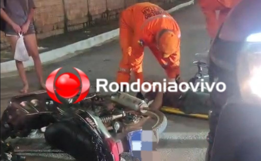 VÍDEO: Motociclista sofre ferimentos condutor de Ram avançar preferencial